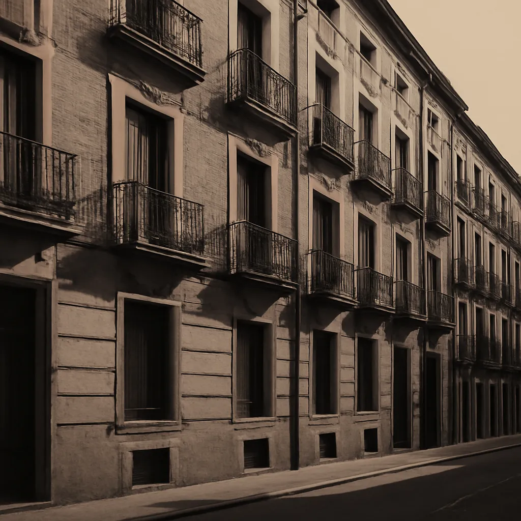 Una vista estilizada del centro de Madrid, señalando la zona de servicio de San Blas-Canillejas.